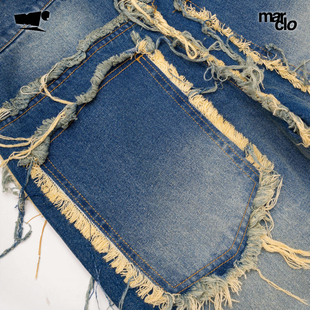 HARDWORK Jeans - Quần quật - Quần jean tua rua