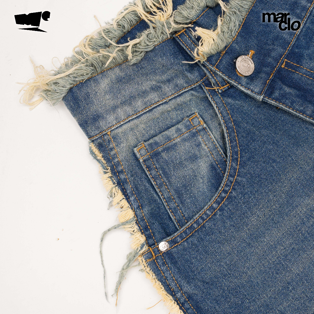 HARDWORK Jeans - Quần quật - Quần jean tua rua