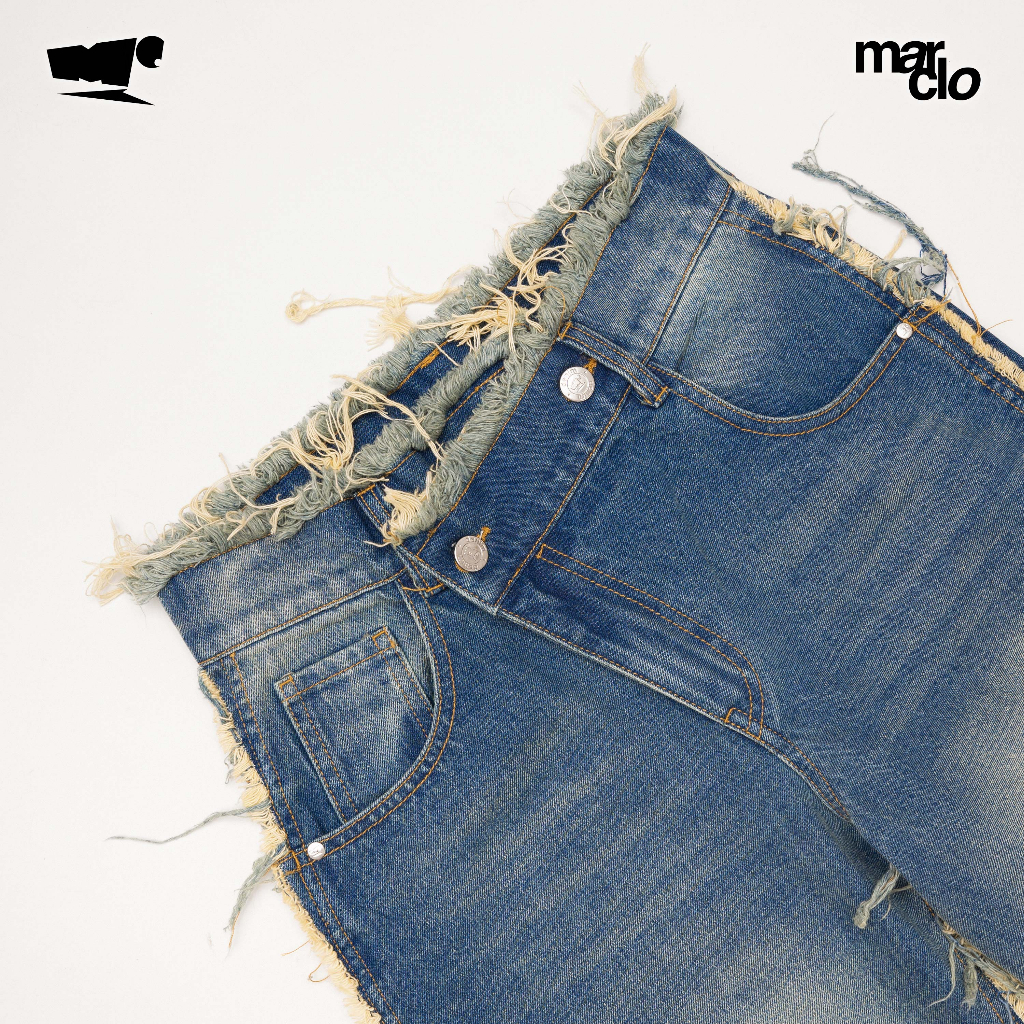 HARDWORK Jeans - Quần quật - Quần jean tua rua