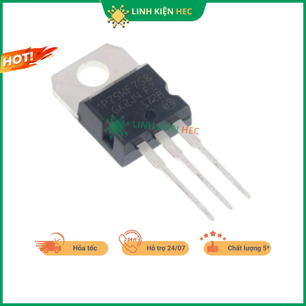 Mosfet 75N75 75NF75 75A 75V tháo máy linh kiện hec