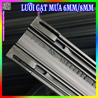 Lưỡi gạt mưa ô tô size 6mm/8mm đủ kích thước thay thế cho gạt mưa (01 Lưỡi)