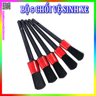 Bộ 5 chổi cọ vệ sinh xe ô tô đa năng - cọ rửa khoang máy, mâm xe, nội thất