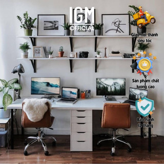 Bàn IKEA 2 Chỗ Ngồi 1 Hộc tủ giữa Bằng Gỗ MDF Phủ Melamine Cao Cấp