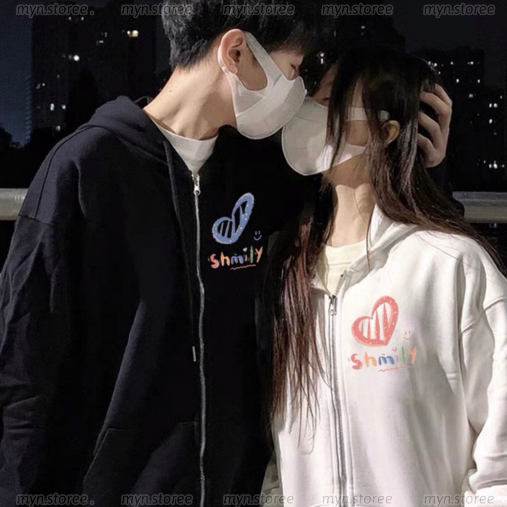 Áo Khoác Nỉ Cặp Đôi Nam Nữ Tình Yêu, Bạn Thân Hoạt Hình Dễ Thương Chất Nỉ Bông Cao Cấp Form Rộng