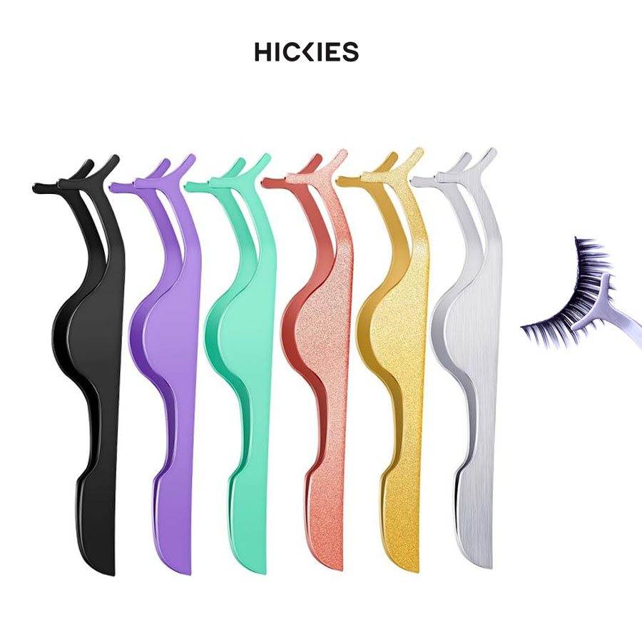 Nhíp kẹp lông mi giả bằng thép không gỉ, Nipper Eyelash Clip, dụng cụ gắn nối mi - hickies