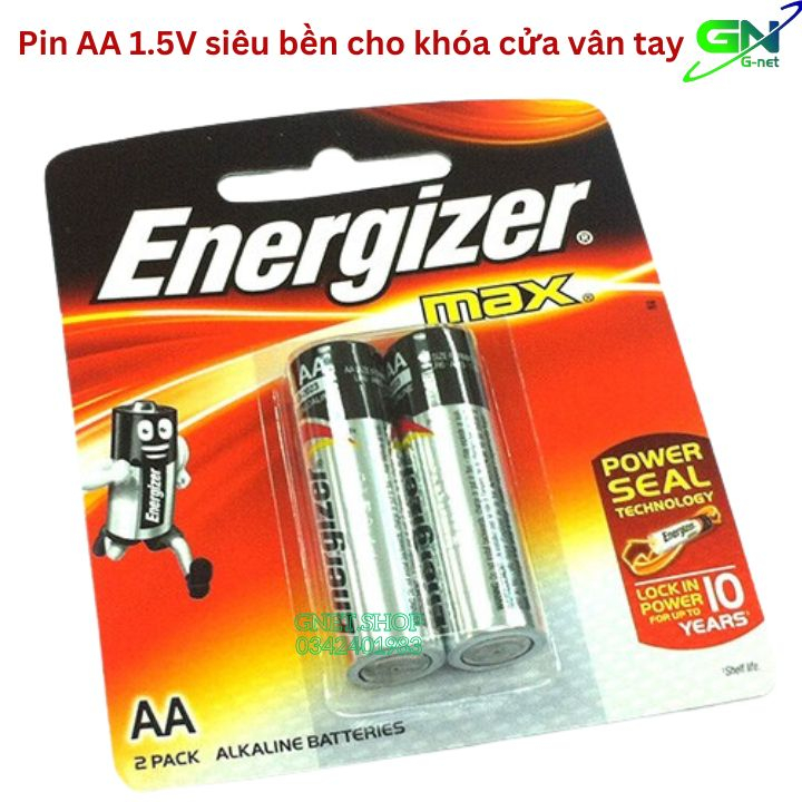 Pin AA 1.5V LR6 Energizer siêu bền cho khóa cửa vân tay