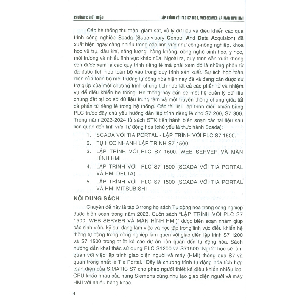 Sách - Lập Trình Với PLC S71500, Webserver Và Màn Hình HMI
