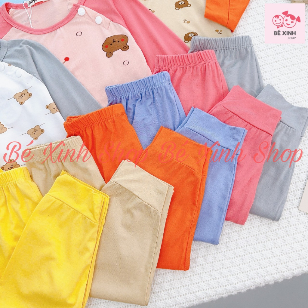 Bộ Quần Áo Dài Tay Cho Bé TraiGái 8-18kg Bé_Xinh_ShopSet Đồ Bộ Tay Dài Thun Lạnh Cho Bé Trai GáiDÀI GẤU THỎ