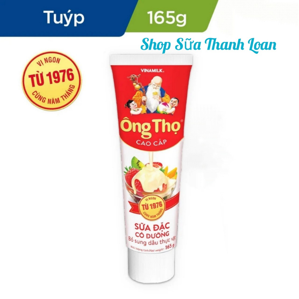 SỮA ĐẶC CÓ ĐƯỜNG ÔNG THỌ ĐỎ TUÝP 165G.