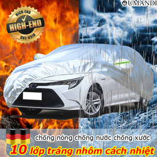 10 lớp tráng nhôm cách nhiệt chống nóng, chống nước chống xước bạt phủ xe ô tô bạt phủ xe áo trùm xe bạt phủ xe máy