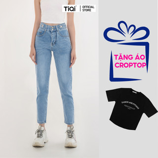 Quần Jean Baggy Nữ Màu Xanh Cao Cấp Tiqi Jeans B1-160