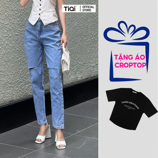 Quần jean baggy rách nhẹ tiqi jeans b1-263