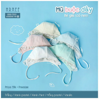 Mũ buộc dây bé gái Hrnee
