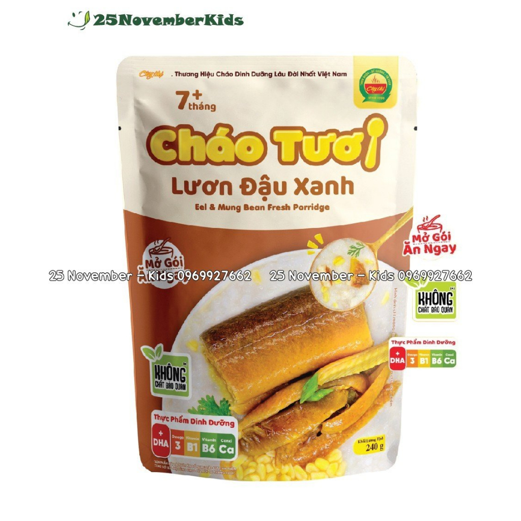Cháo tươi Cây thị Lươn đậu xanh (mẫu mới)