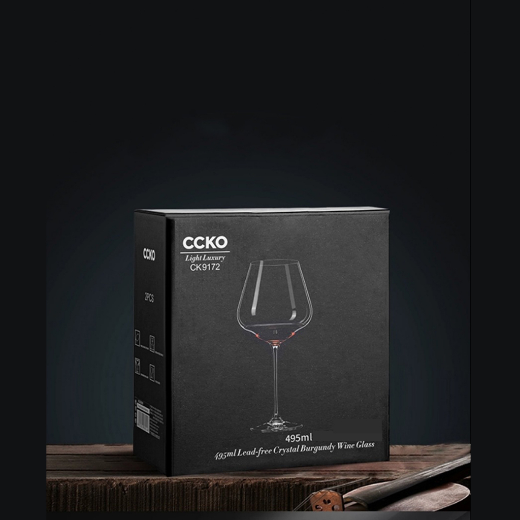 Set 2 ly rượu vang pha lê CCKO CK9172 cao cấp
