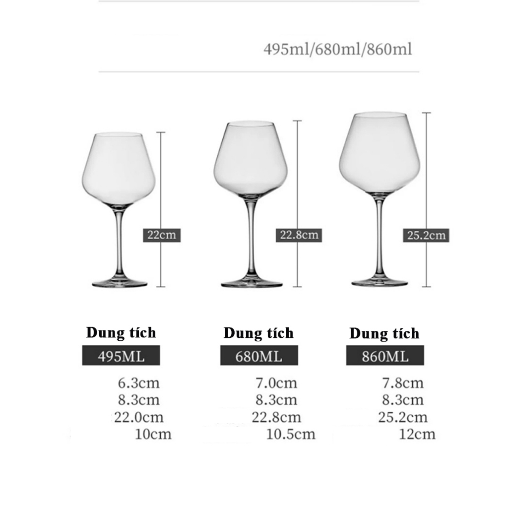 Set 2 ly rượu vang pha lê CCKO CK9172 cao cấp