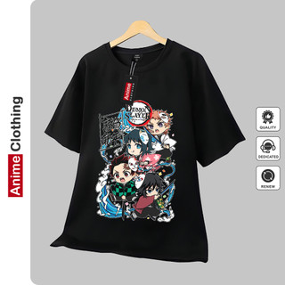 Áo thun thanh gươm diệt quỷ T02 (Đen) Kimetsu No Yaiba Tanjiro Nezuko, áo ainime có size bé cho trẻ em | Anime Clothing