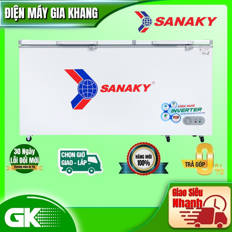 VH-6699HY3 --- Tủ đông Inverter Sanaky VH-6699HY3 ,1 NGĂN ĐÔNG,2 CÁNH,530 LÍT