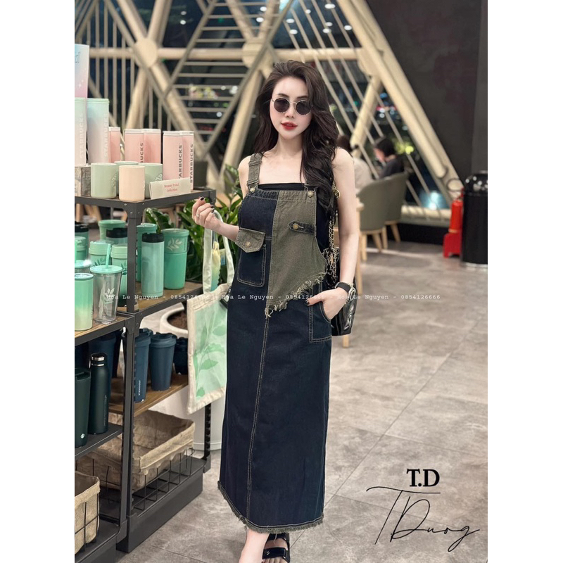 VÁY YẾM JEAN TRÁI VẢI