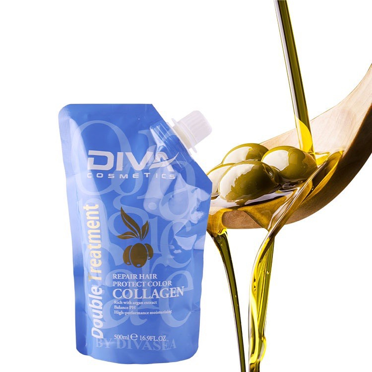 Kem ủ tóc, dầu hấp phục hồi Collagen Diva Protect Color 500ML chính hãng moc