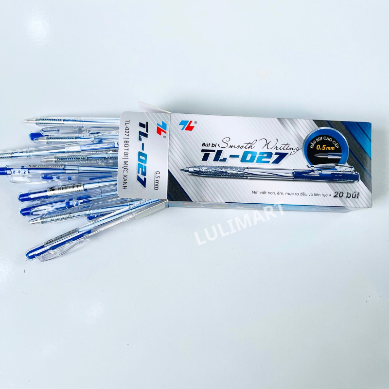 Hộp 20 Chiếc Bút Bi Thiên Long TL 027 Nét Nhỏ 0.5mm