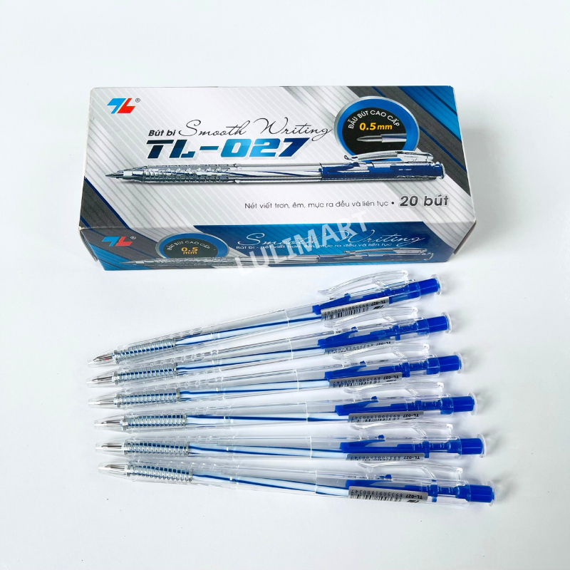 Hộp 20 Chiếc Bút Bi Thiên Long TL 027 Nét Nhỏ 0.5mm