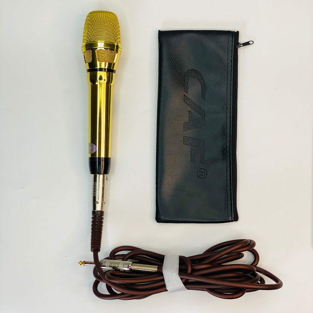 Micro karaoke có dây CAF P12 làm bằng kim loai chống va đập méo mó, phòng karaoke, dành cho hệ thống âm thanh gia đình