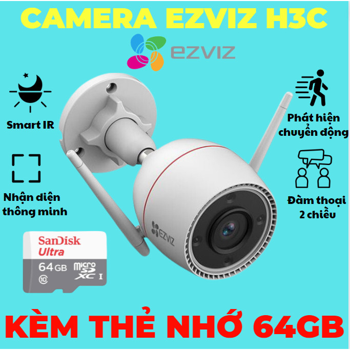 Camera Ezviz Ngoài Trời H3C, Đầy Đủ Phiên Bản, Tính Năng Thông Minh, Bảo Hành 2 Năm