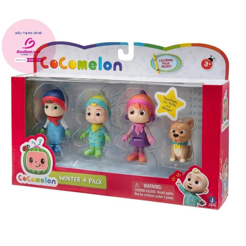 Set đồ chơi mô hình nhân vật Cocomelon đáng yêu chủ đề mùa đông - BAABEELAND