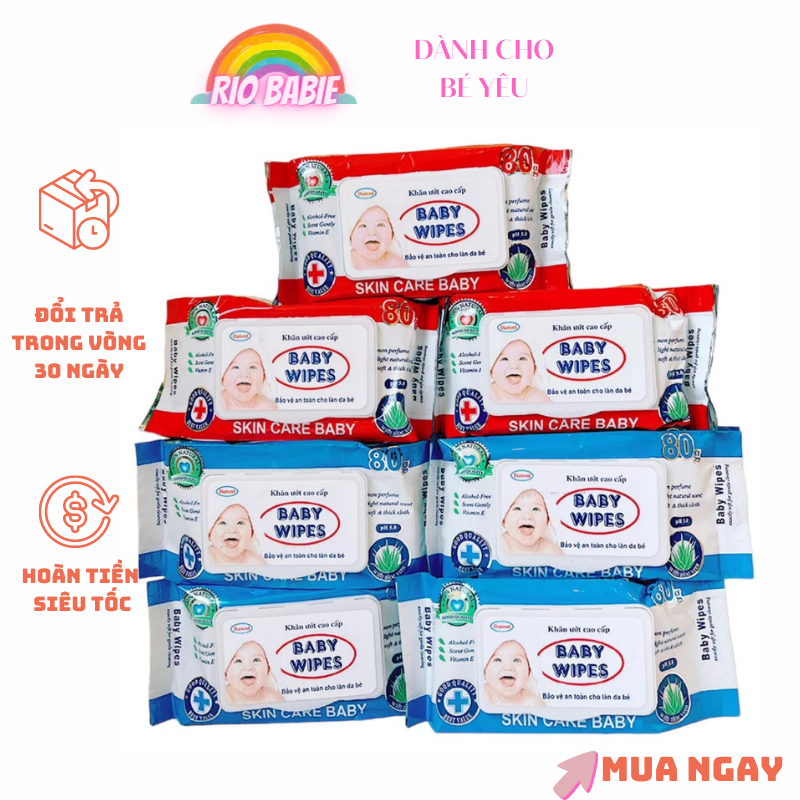 Khăn ướt baby wipes không mùi
