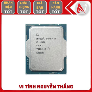 Cpu bộ vi xử lý Intel Core I3-12100 (3.30 UP TO 4.30GHZ | 12MB | 4C 8T | SOCKET 1700 | ALDER LAKE)