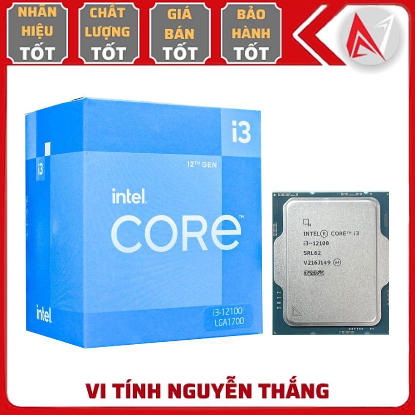 Cpu bộ vi xử lý Intel Core I3-12100 (3.30 UP TO 4.30GHZ | 12MB | 4C 8T | SOCKET 1700 | ALDER LAKE)