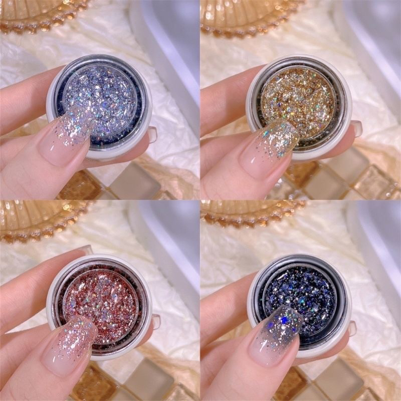 Gel nhũ khổng tước, sơn nhũ kim tuyến siêu sáng lấp lánh blinh blinh Cheap Nail