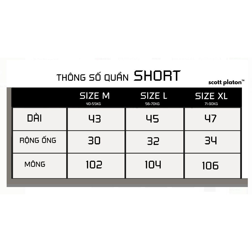 Scott Platon Quần short thun Phi Hành Gia