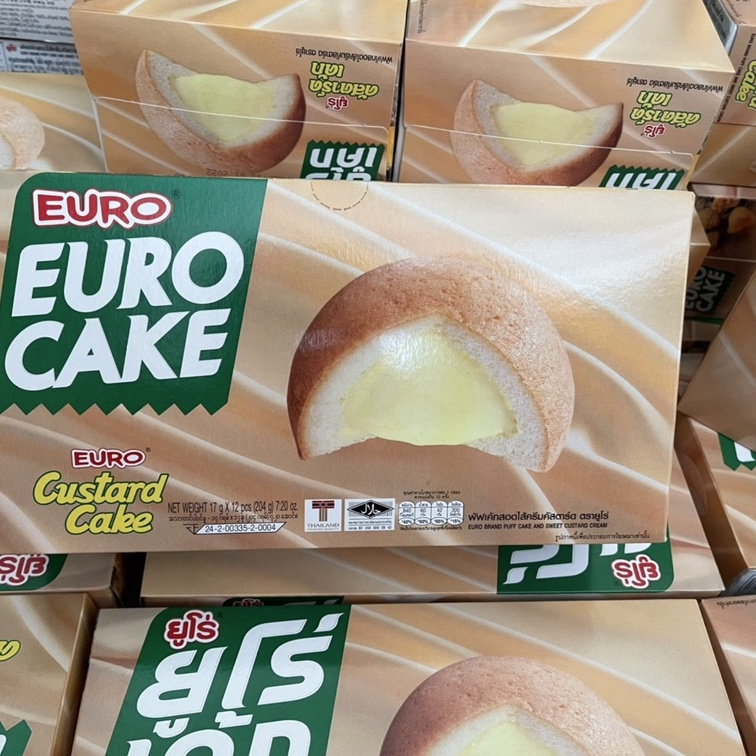 Bánh trứng Thái Lan Euro Cake hộp 204g