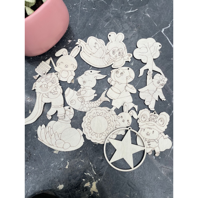 Set gỗ tô màu Trung Thu phát triển trí tưởng tượng và khả năng sáng tạo của bé