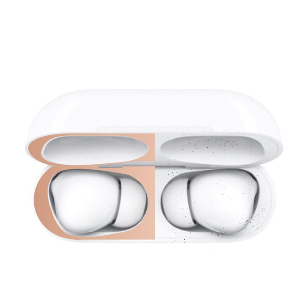 Miếng Dán Bảo Vệ Kim Loại Mạ Vàng Chống Bụi Cho airpods Tai Nghe Bluetooth Không Dây Ốp Lưng 2 Pro Vỏ Case