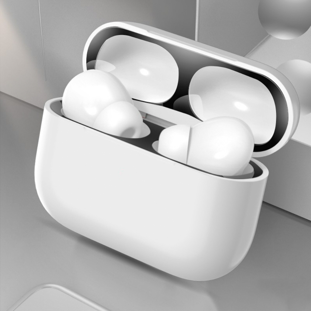 Miếng Dán Bảo Vệ Kim Loại Mạ Vàng Chống Bụi Cho airpods Tai Nghe Bluetooth Không Dây Ốp Lưng 2 Pro Vỏ Case