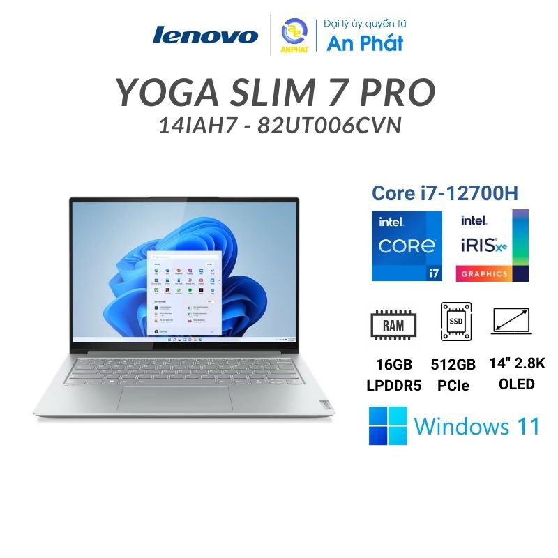 Laptop Lenovo Yoga Slim 7 Pro 14IAH7 82UT006CVN (Core i7-12700H & 14 inch 2.8K)