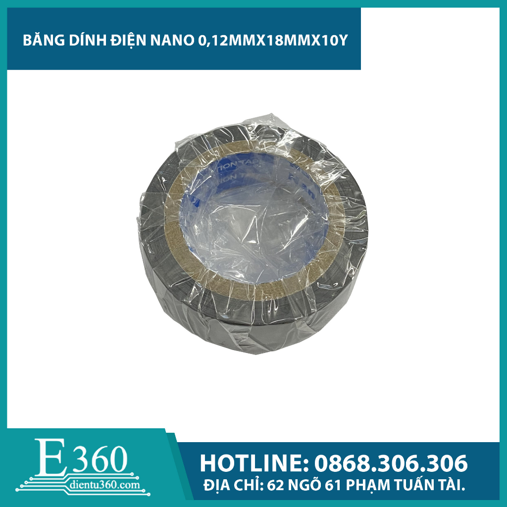Băng dính điện Nano 12MMx18MMx10Y
