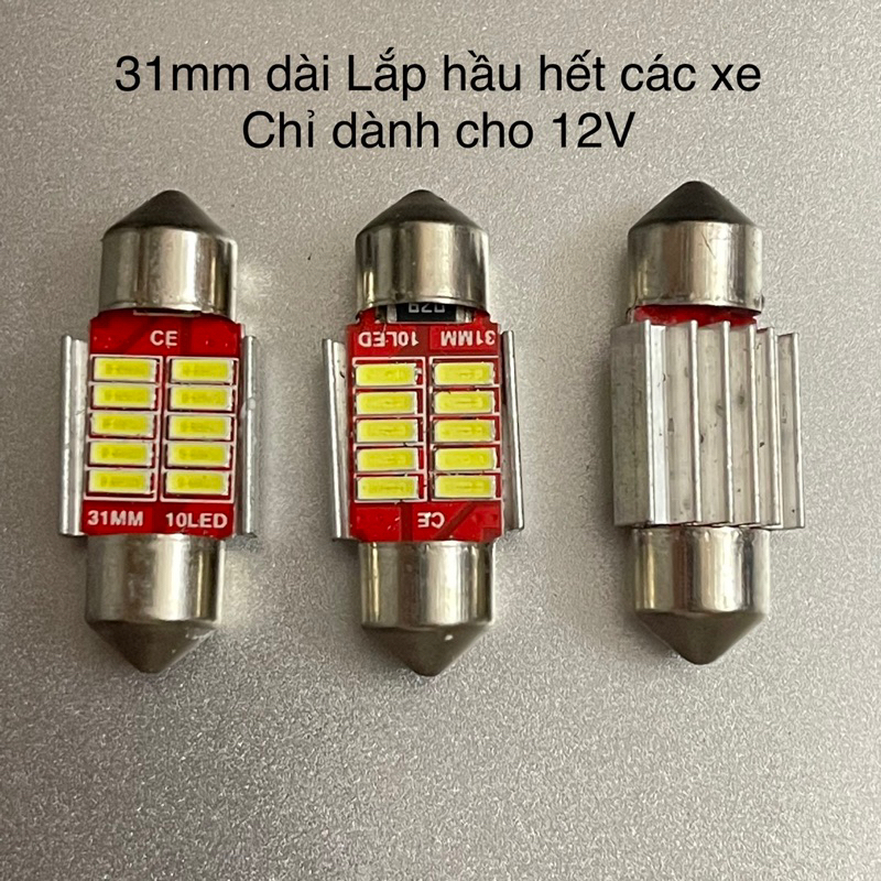 Bóng Led trần oto Đèn Led trần ô tô xe hơi Canbus 12V-24V dài 31mm cho o to ôtô
