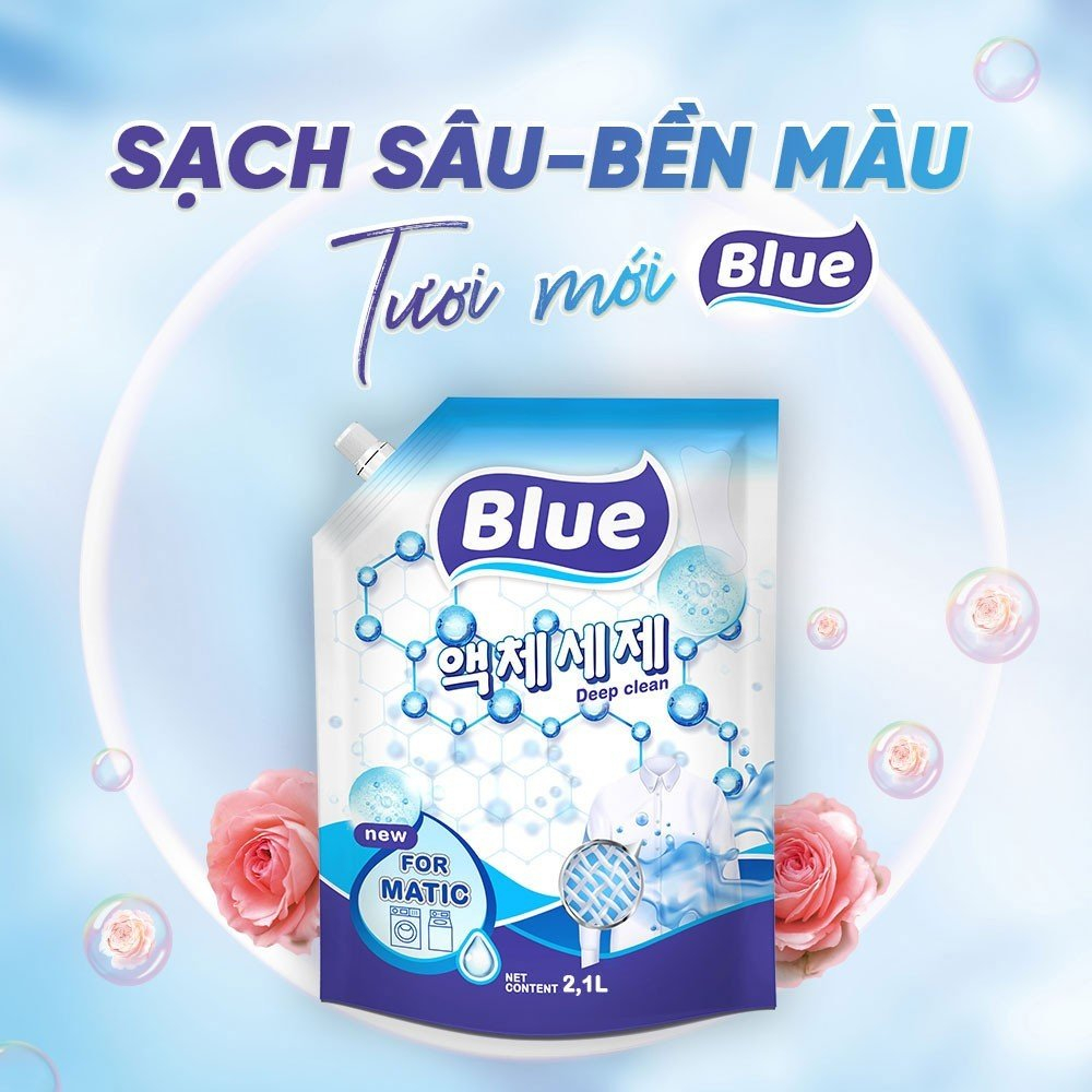 Nước Giặt Hàn Quốc Blue Deep Clean 2100ml  Chính Hãng