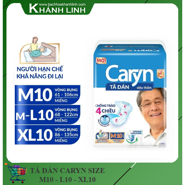 Tả Dán Caryn Size M10 - L10 - XL10