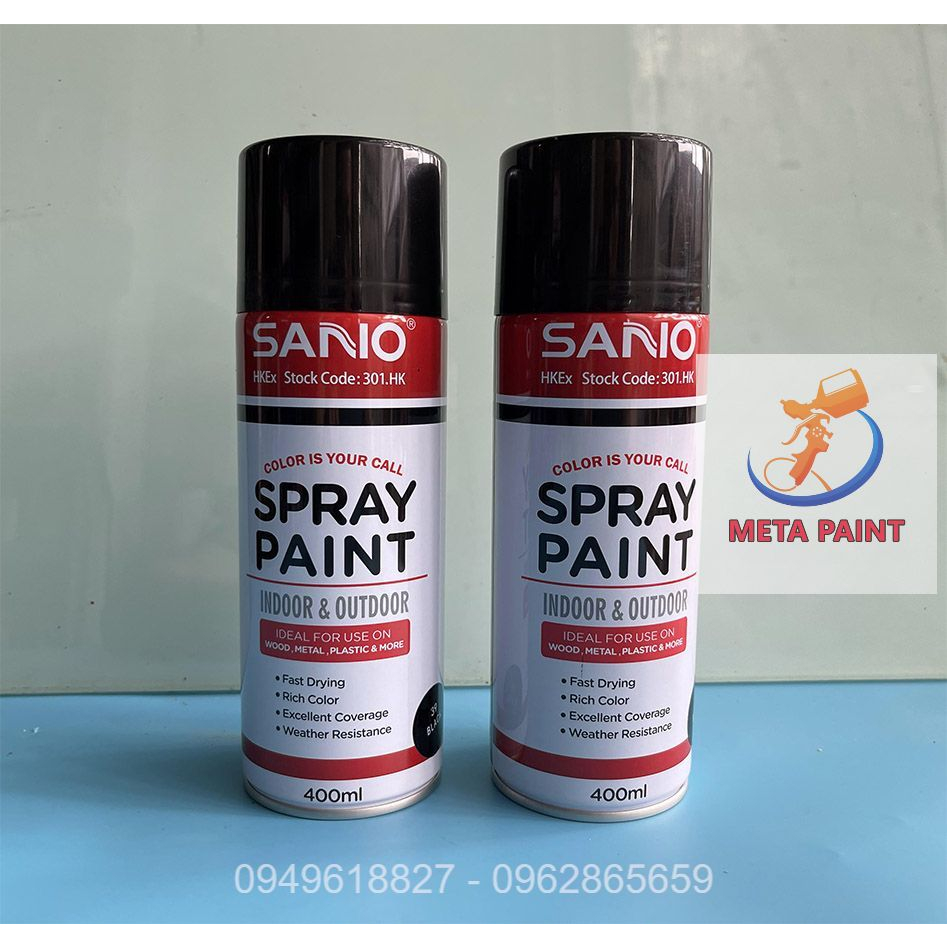 Sơn xịt màu đen bóng màu gốc ô tô lên màu đẹp như sơn chuyên nghiệp