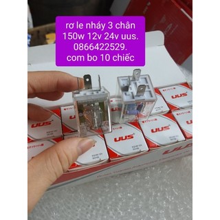 Rơ le cháy 3 chân, com bo 10 rơ le nháy , xi nhan 12v , 24v 150w hàng uus đẹp cho ô tô, xe máy , máy công trình..