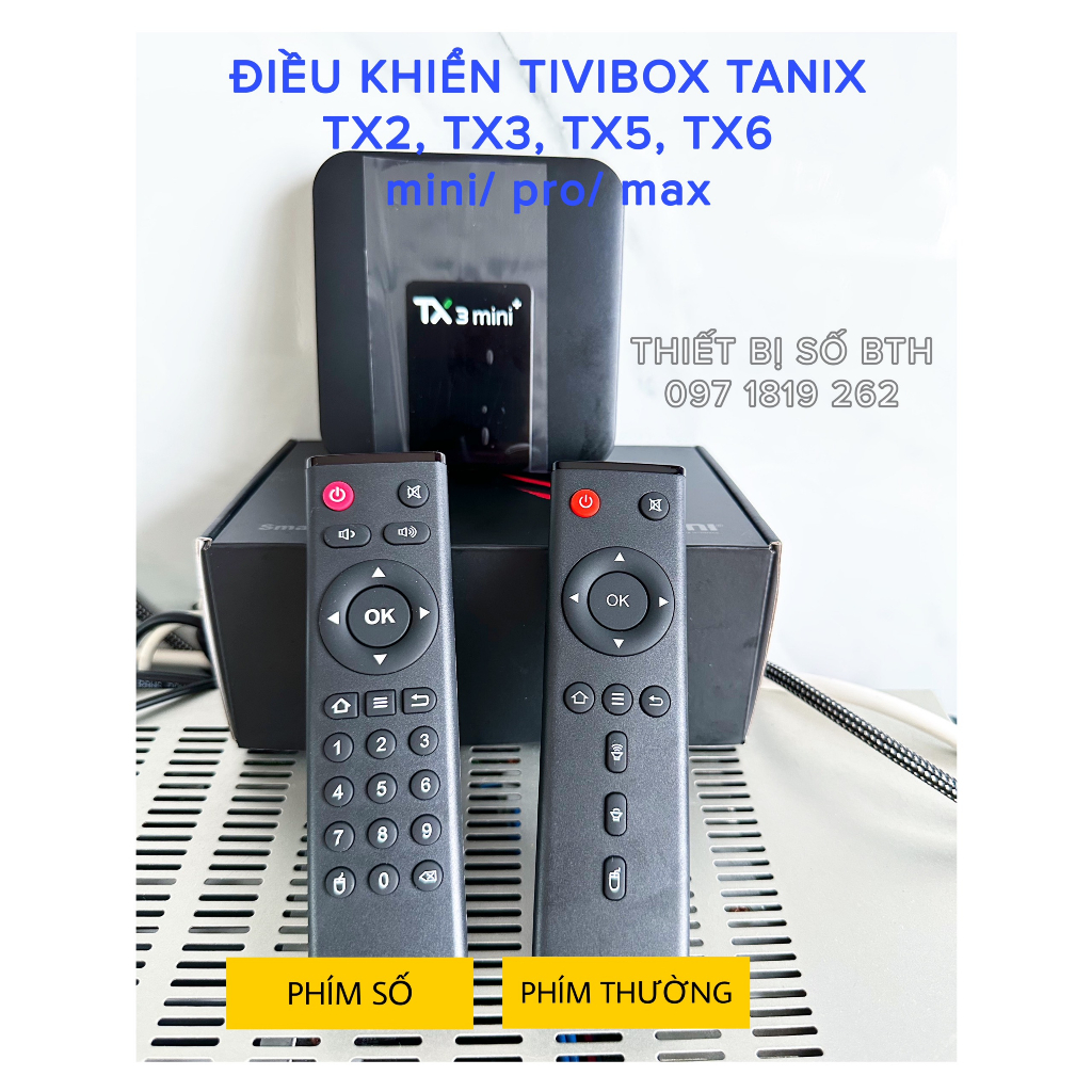 Điều Khiển Hồng Ngoại Cho đầu Android TV Box Tanix -  TX3 mini, TX5, TX8, TX92, TX9 Pro