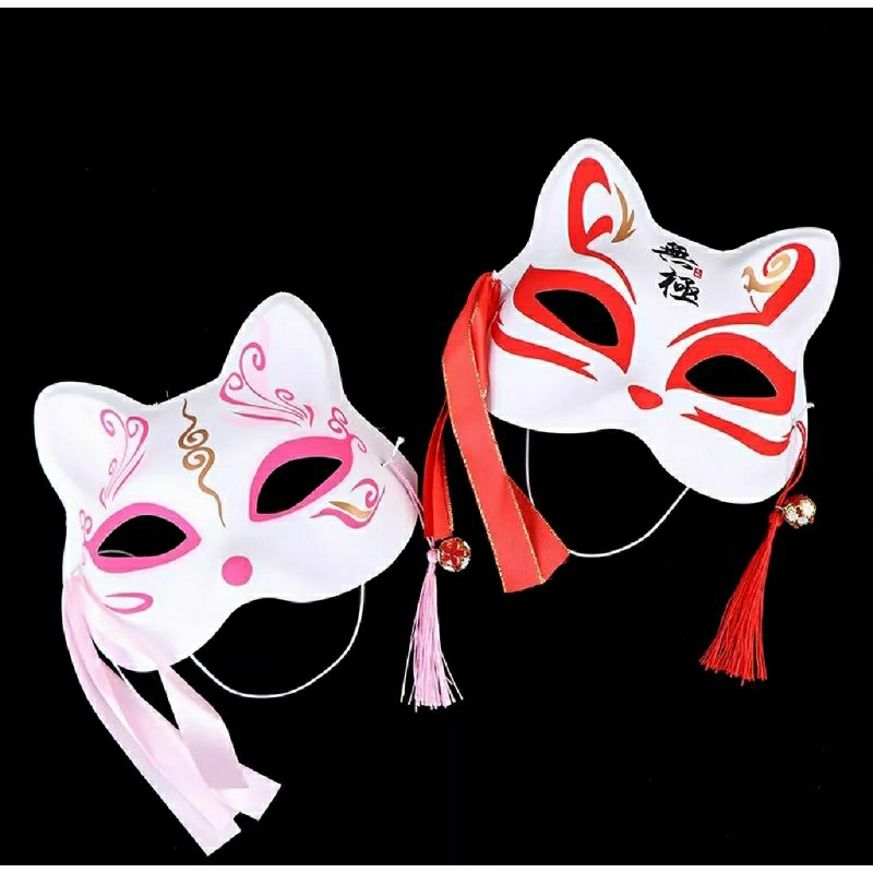 Mặt nạ cosplay hồ ly có đèn vui chơi trung thu