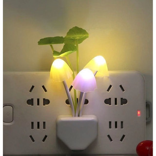 Đèn ngủ led hình nấm, cảm ứng ánh sáng, tự động tắt bật theo ánh sáng, tự động đổi màu