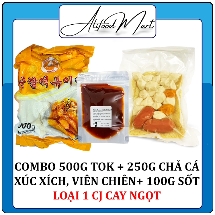 500G BÁNH GẠO CẮT KHÚC GÓI VÀNG + 100G SỐT + 250G COMBO CHẢ CÁ, CÁ VIÊN, XÚC XÍCH