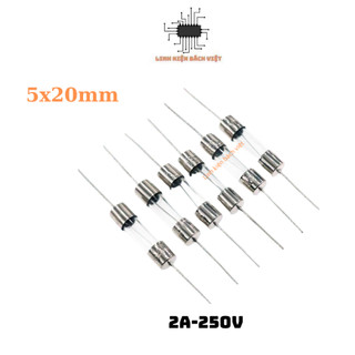 Cầu chì thủy tinh 2A 250V 5x20mm hàn chân chất lượng tốt